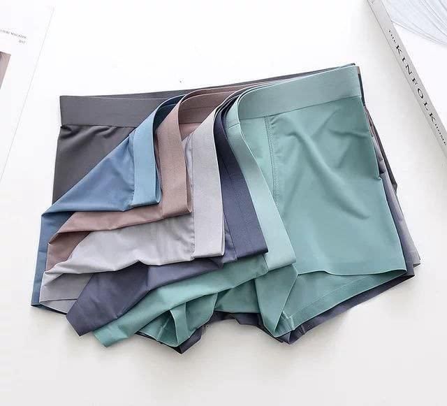 Classic Underwear of Men's Ice Silk Briefs Boxers (Pack of 3)