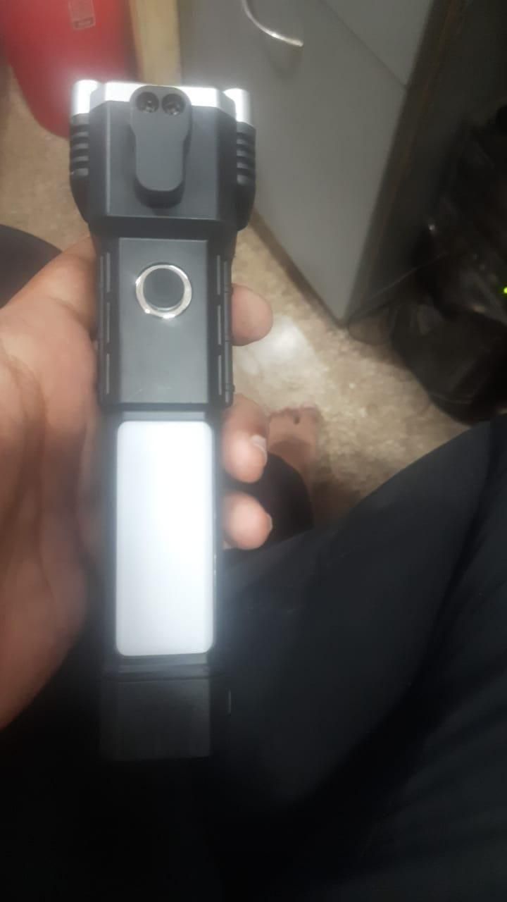 Portable Rechargeable Torch LED Flashlight with Long Distance Beam Range