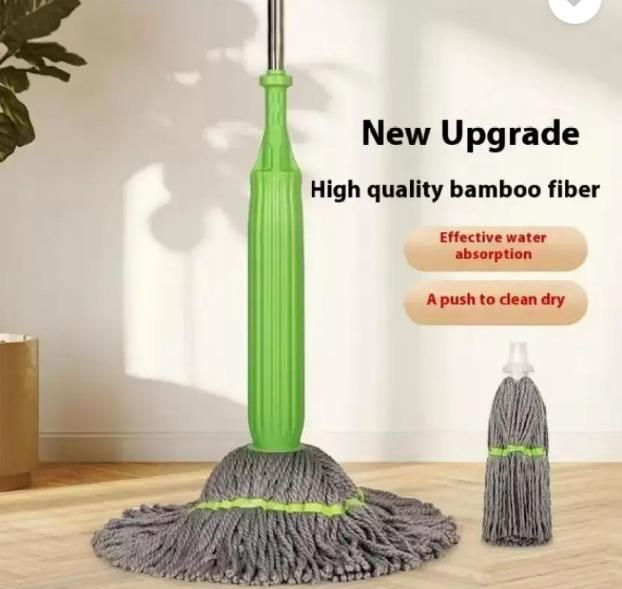 High Quality Bamboo Fiber Self-twisting Water Rotating Mop with Less Consumption of Water