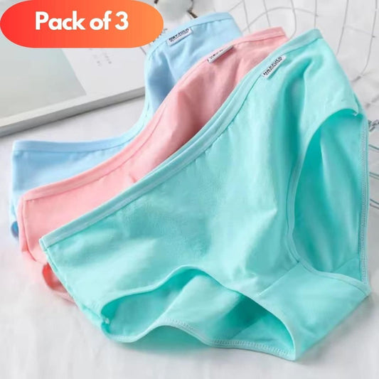 Comfortable Cotton Underwear for Women (Pack of 3)