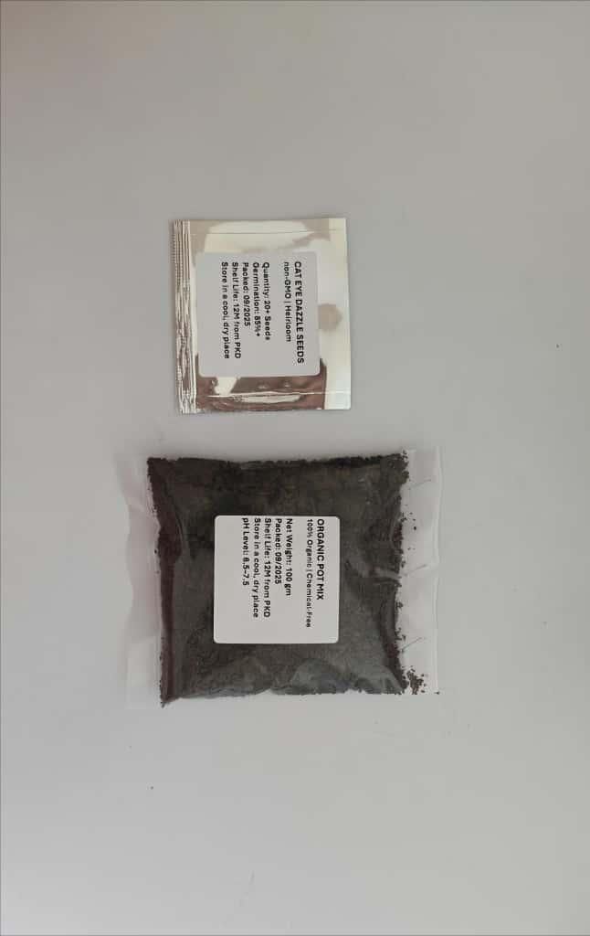 Japan Flower Seeds for Flowers like Cat Face and Free Organic Pot Mix 100 Grams