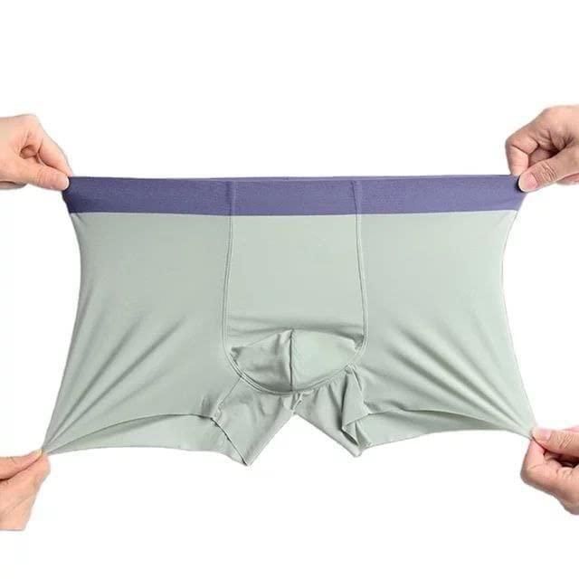 Classic Underwear of Men's Ice Silk Briefs Boxers (Pack of 3)