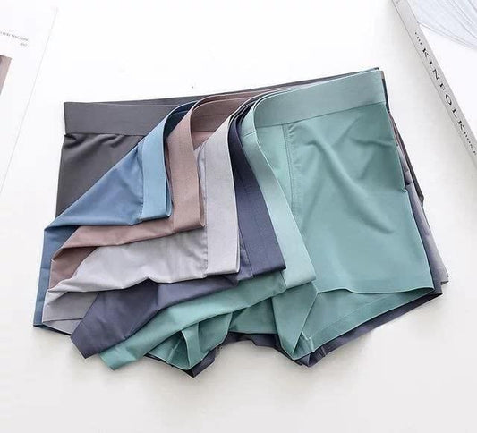 Classic Underwear of Men's Ice Silk Briefs Boxers (Pack of 3)