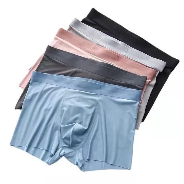 Classic Underwear of Men's Ice Silk Briefs Boxers (Pack of 3)