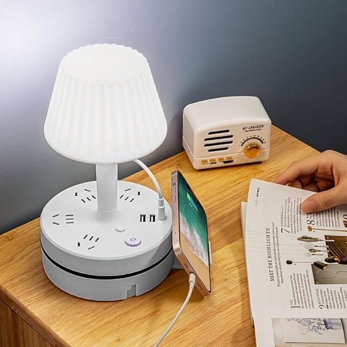 LED Table Lamp with Charging Points - 3 in 1 Dimmable